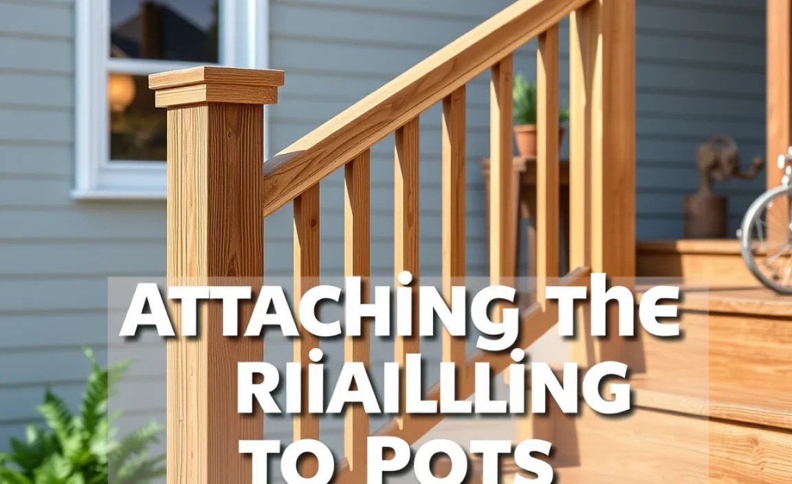 Attaching the Railing to the Posts