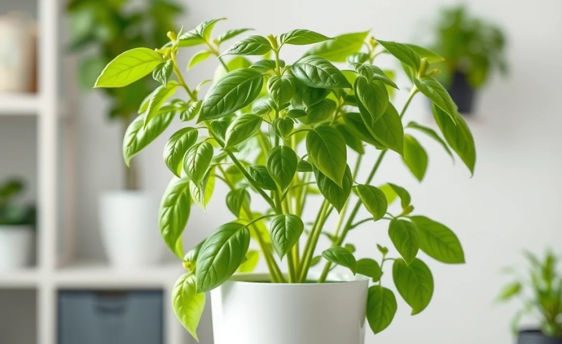 caring basil plants indoors
