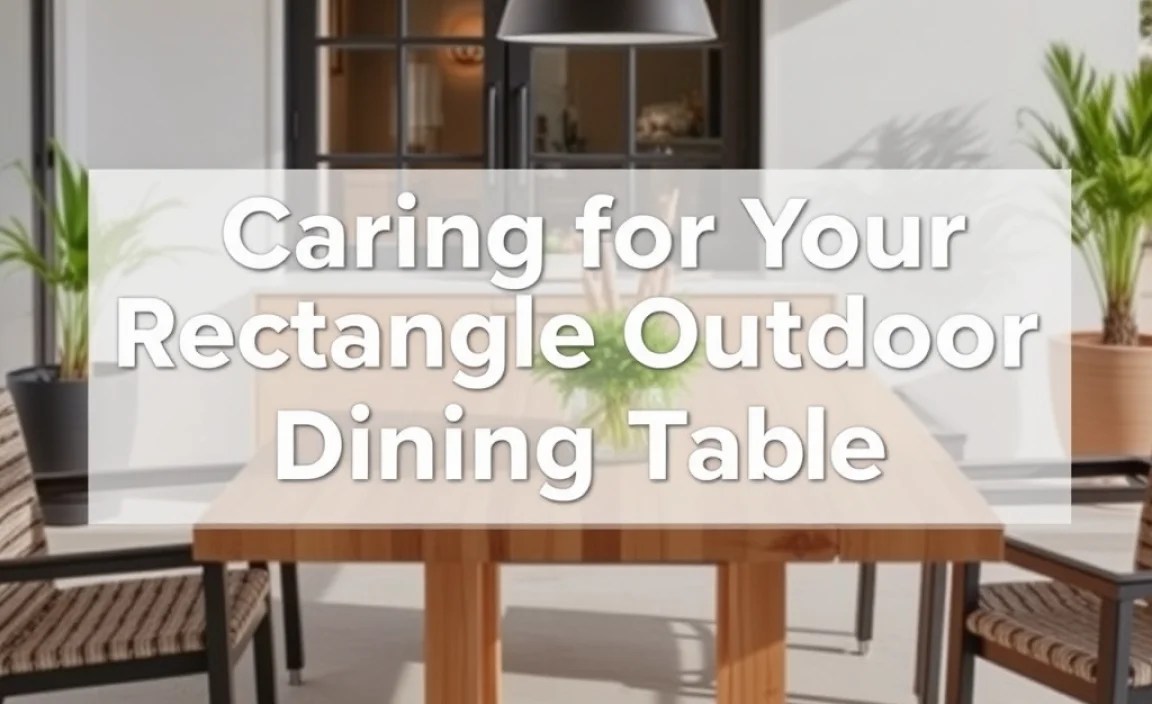 Caring for Your Rectangle Outdoor Dining Table