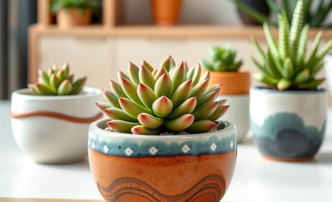 Ceramic Containers for Succulent Displays