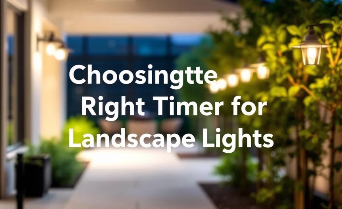Choosing the Right Timer for Landscape Lights