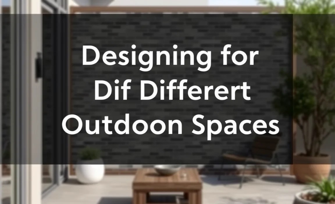Designing for Different Outdoor Spaces