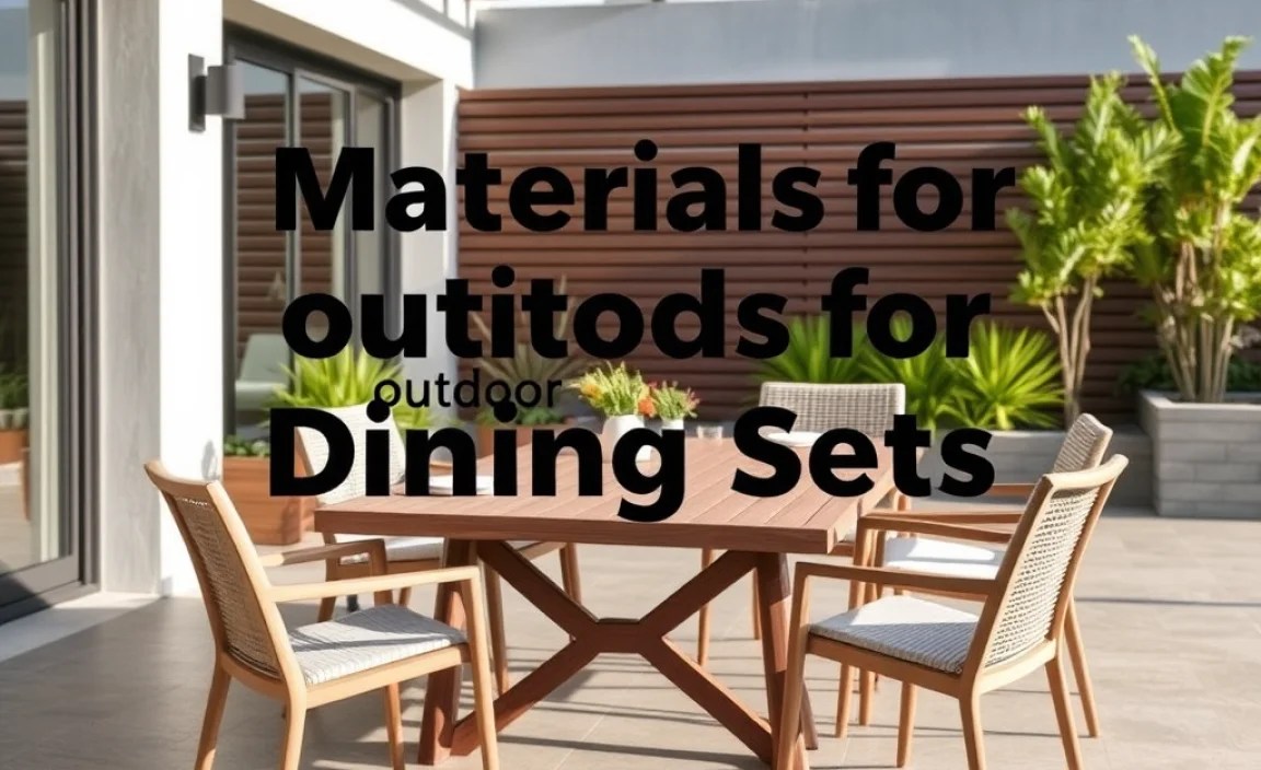 Different Materials for Outdoor Dining Sets