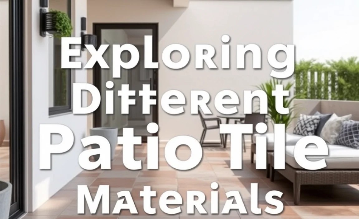 Exploring Different Patio Tile Materials