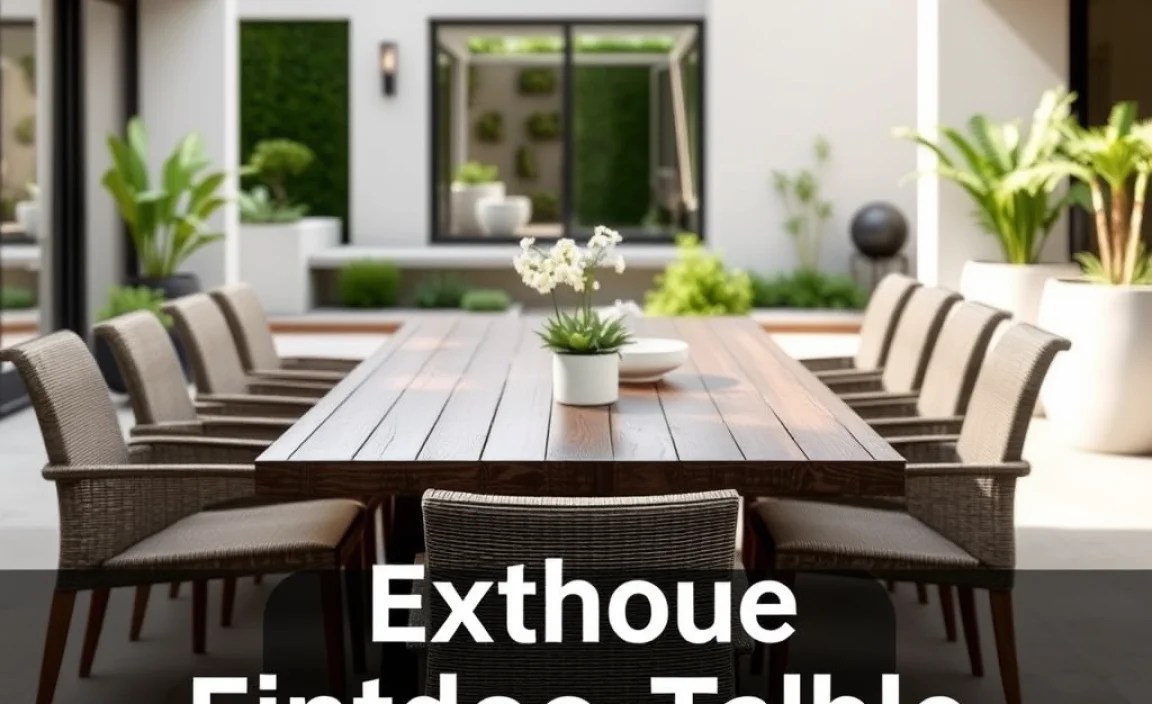 extendable outdoor dining table for 12
