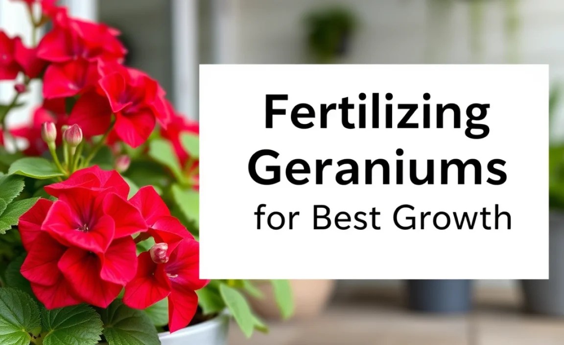 Fertilizing Geraniums for Best Growth