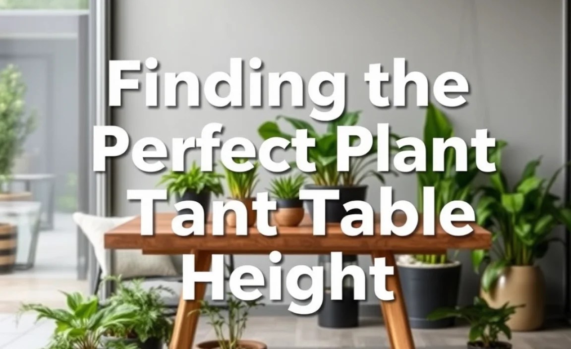 Finding the Perfect Plant Table Height