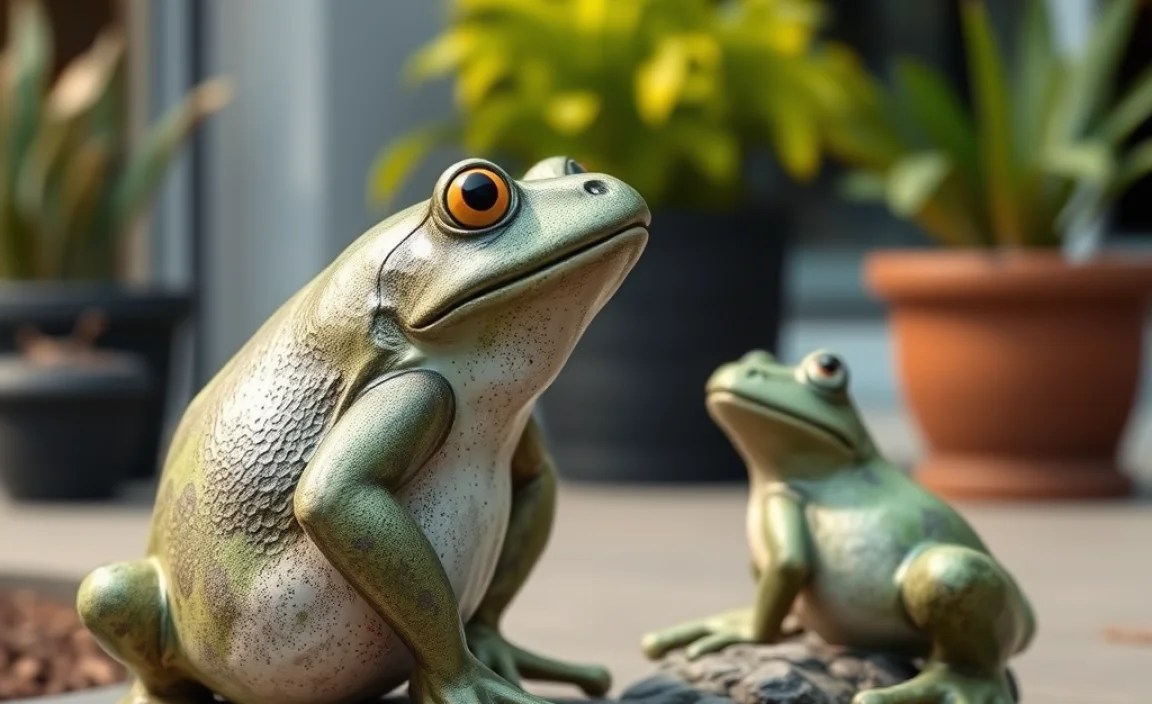 frog decorations outdoors