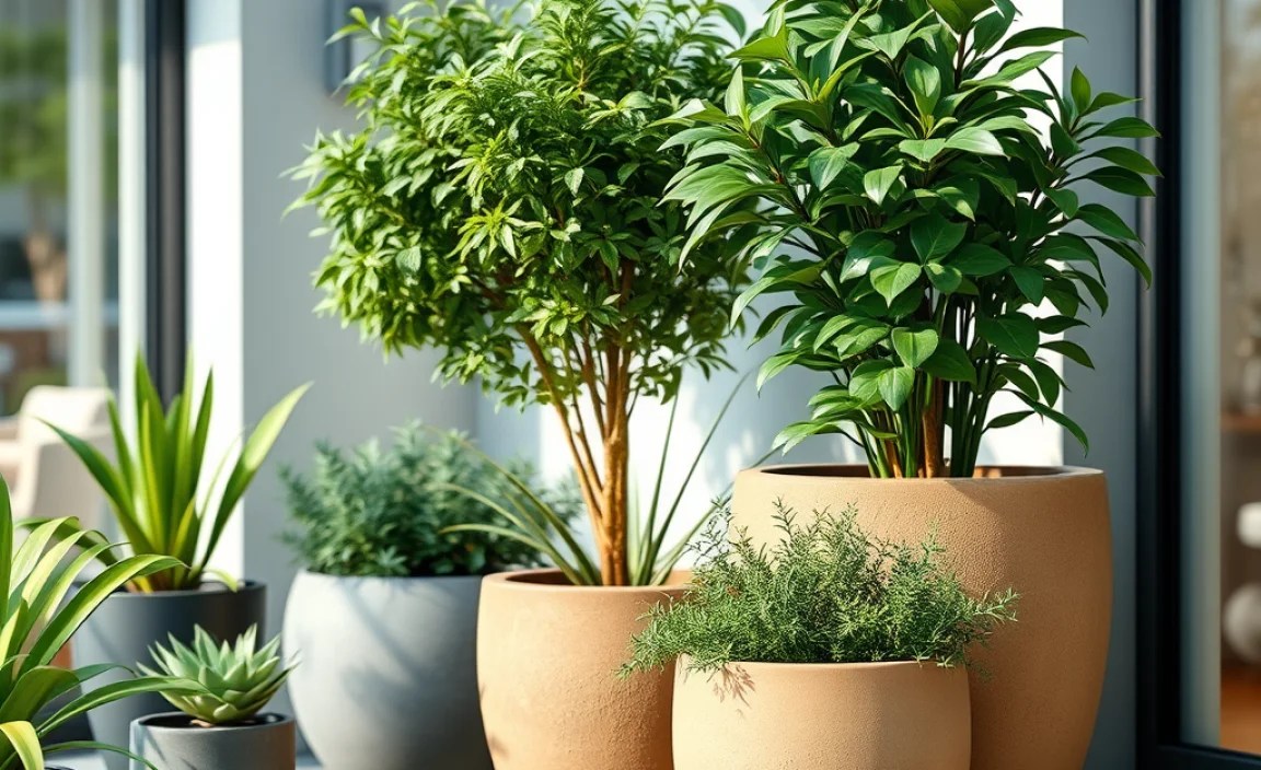 greenery outdoor planters