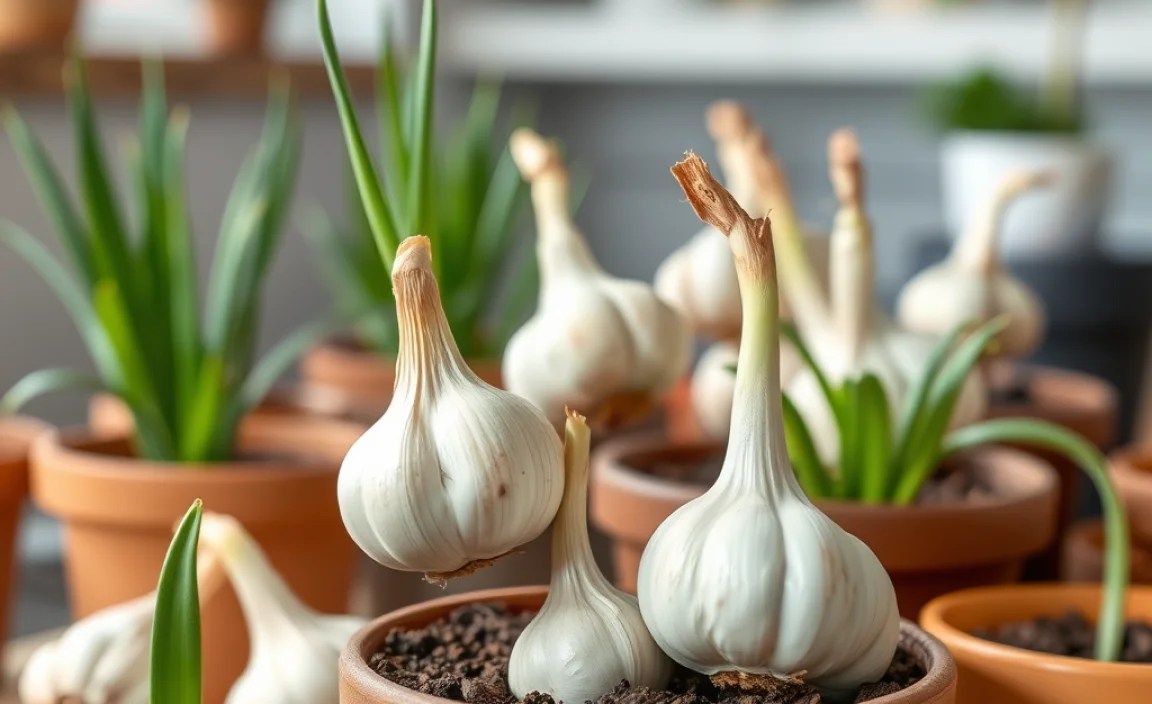 grow garlic in pots