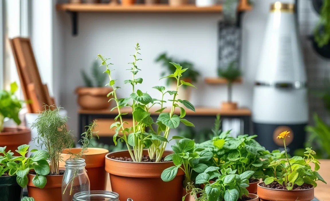 herb garden kit setup