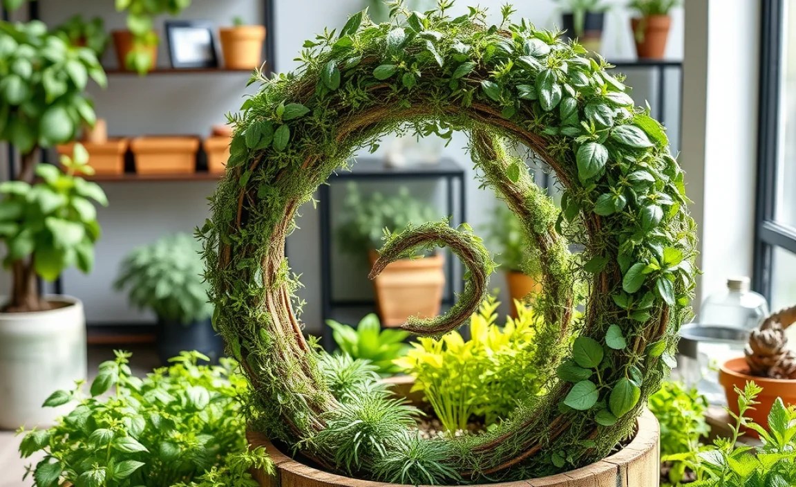 herb spiral garden