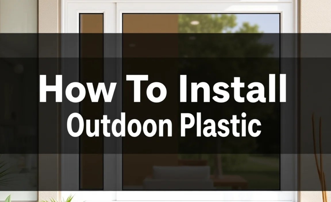 How To Install Outdoor Plastic