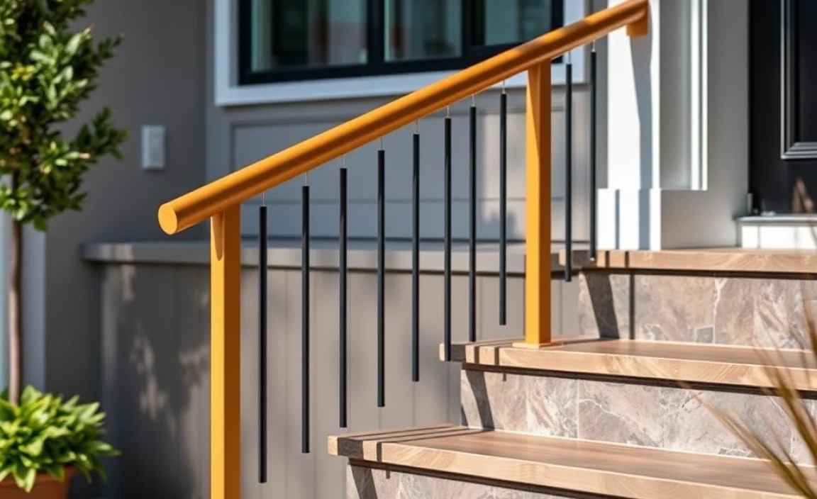 install handrails outdoor steps