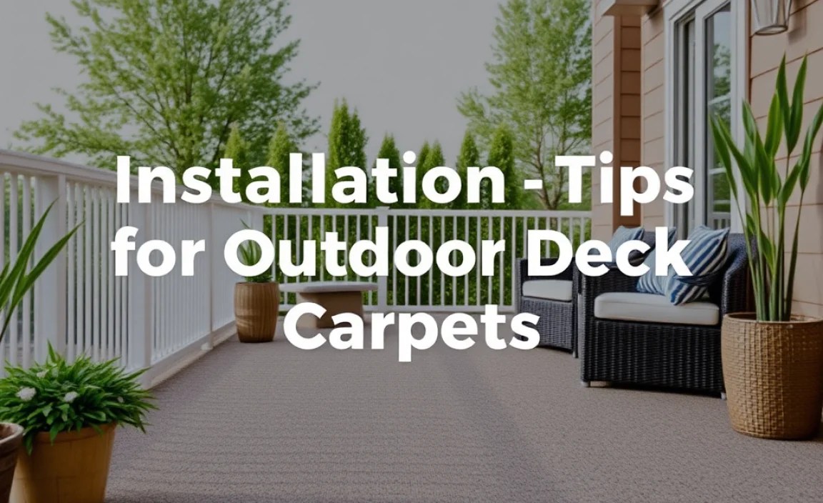 Installation Tips for Outdoor Deck Carpets