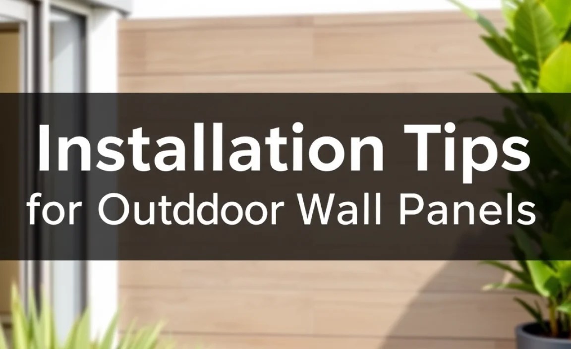 Installation Tips for Outdoor Wall Panels