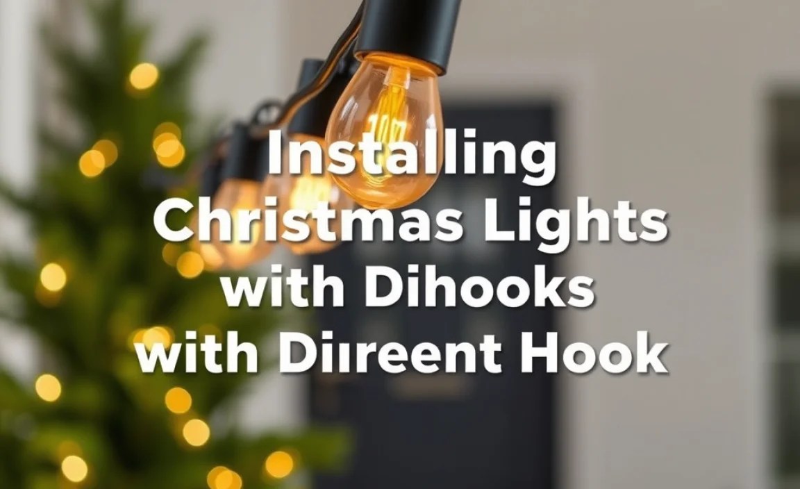 Installing Christmas Lights with Different Hooks