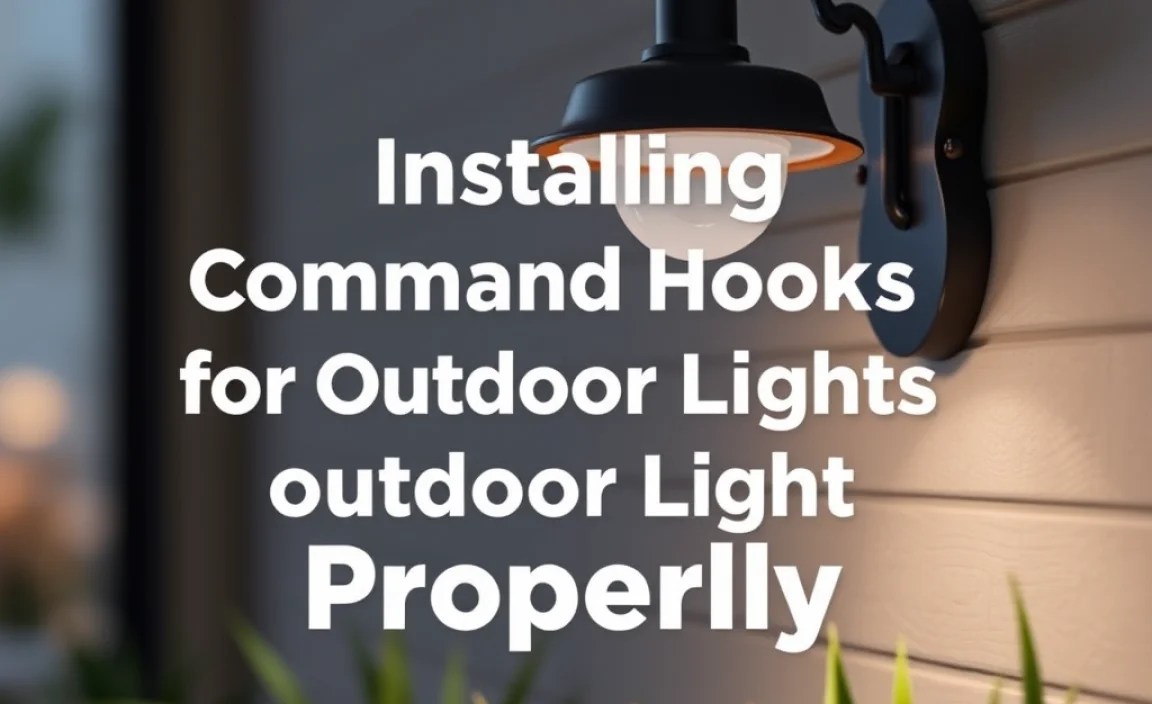 Installing Command Hooks for Outdoor Lights Properly
