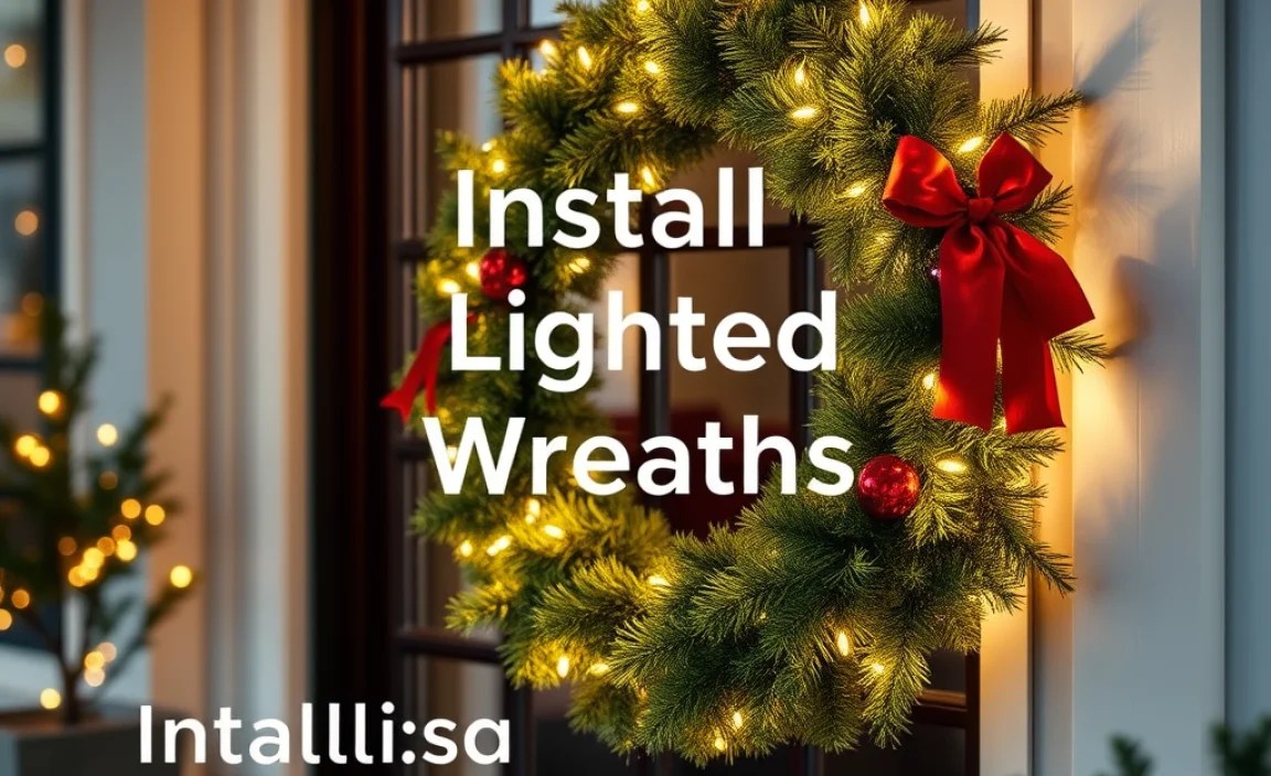 Installing Lighted Wreaths on Different Surfaces
