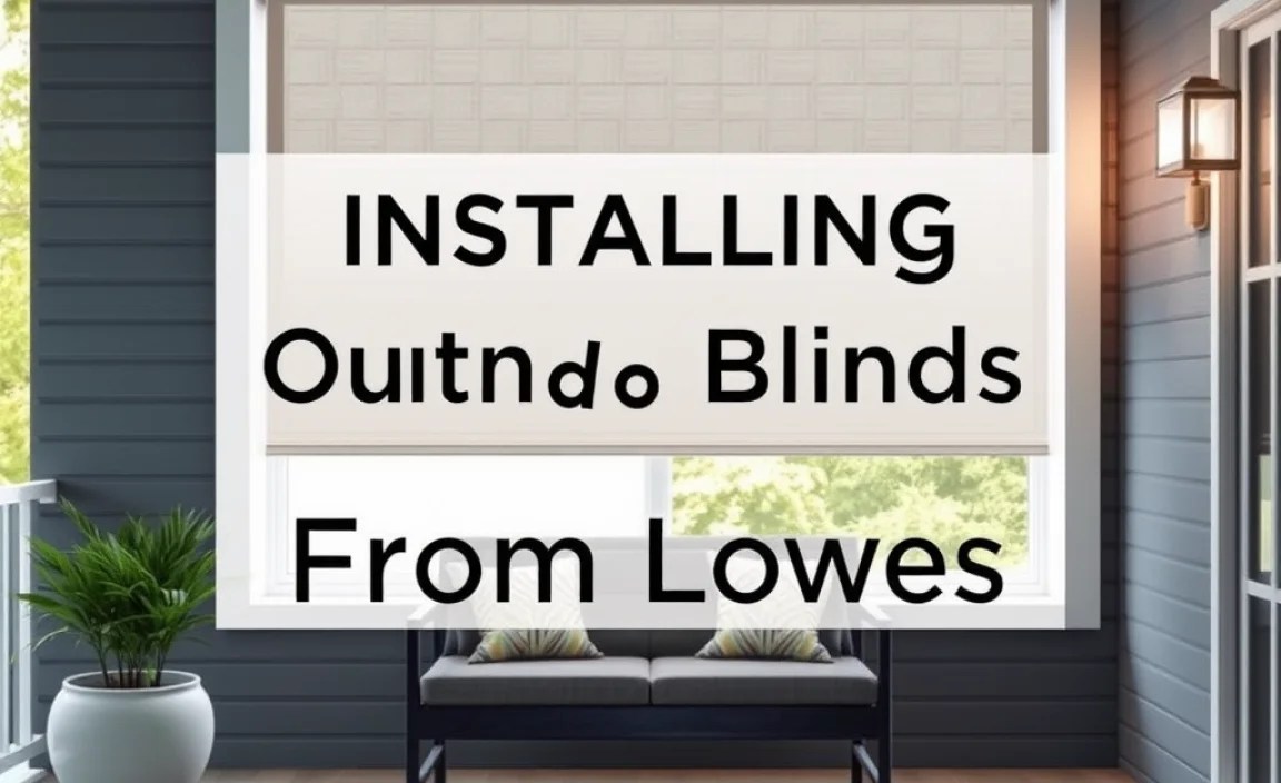 Installing Outdoor Blinds From Lowes