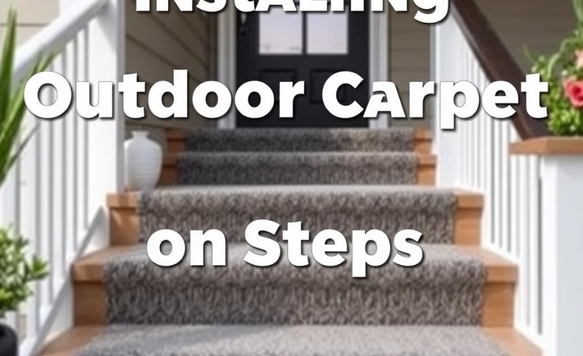 Installing Outdoor Carpet on Steps