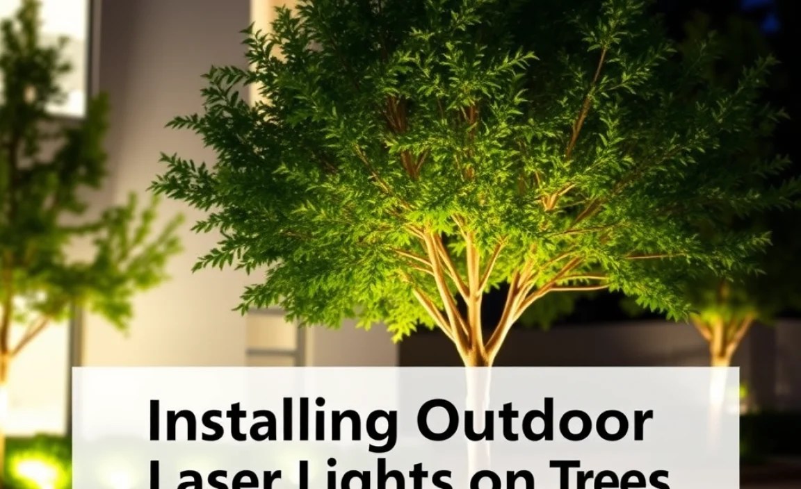 Installing Outdoor Laser Lights on Trees