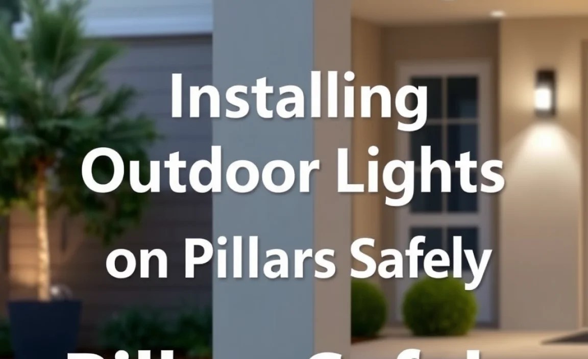 Installing Outdoor Lights on Pillars Safely