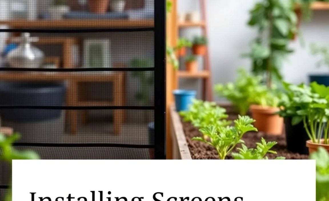 Installing Screens for Vegetable Gardens