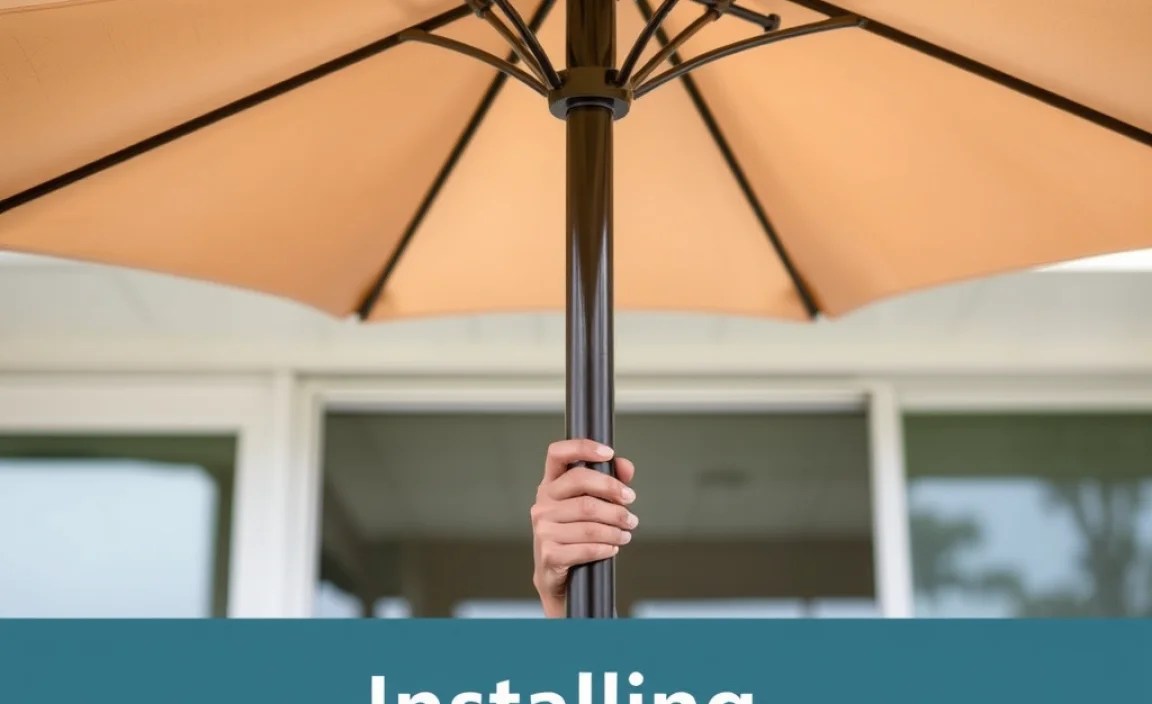 Installing the New Umbrella Pole