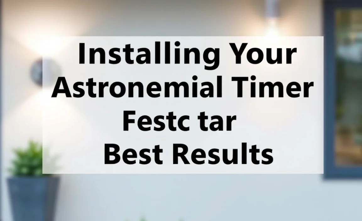 Installing Your Astronomical Timer for Best Results