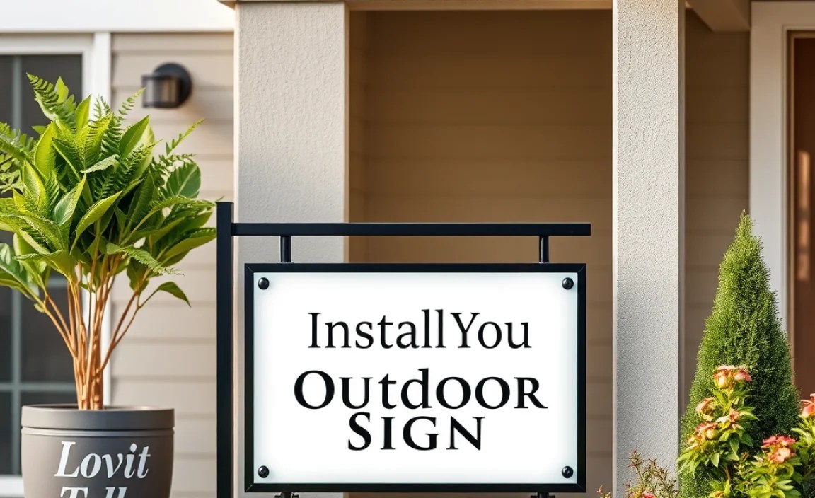 Installing Your Outdoor Sign