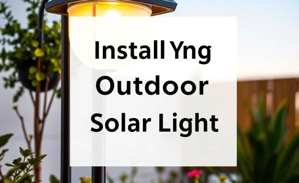 Installing Your Outdoor Solar Lights