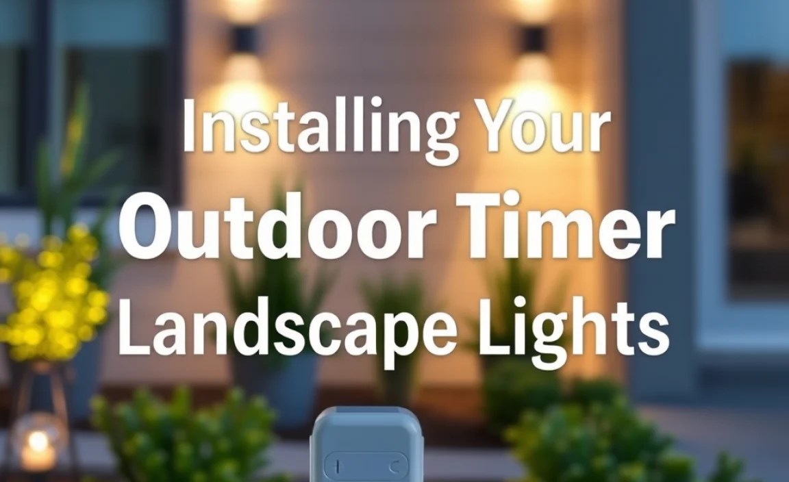 Installing Your Outdoor Timer Landscape Lights