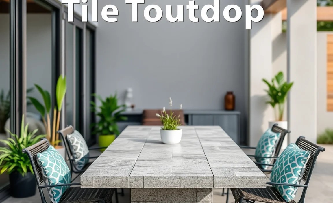 Installing Your Tile Tabletop Outdoors