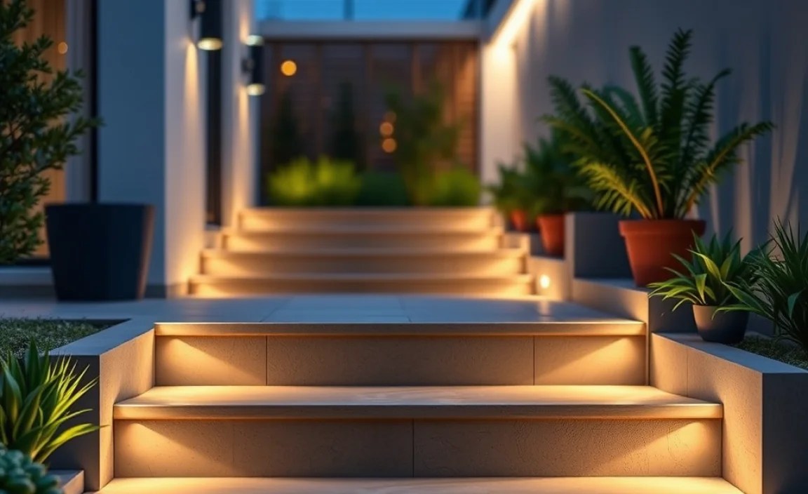 led lights outdoor steps