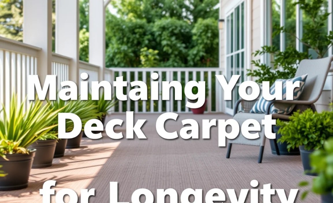 Maintaining Your Deck Carpet for Longevity