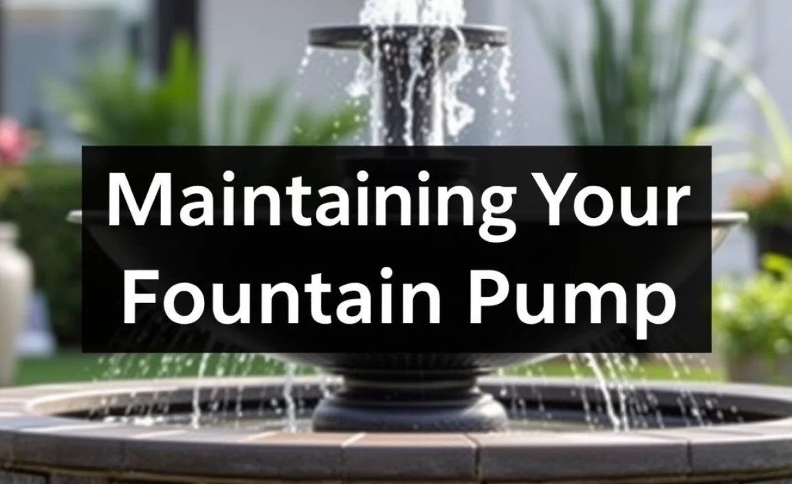 Maintaining Your Fountain Pump