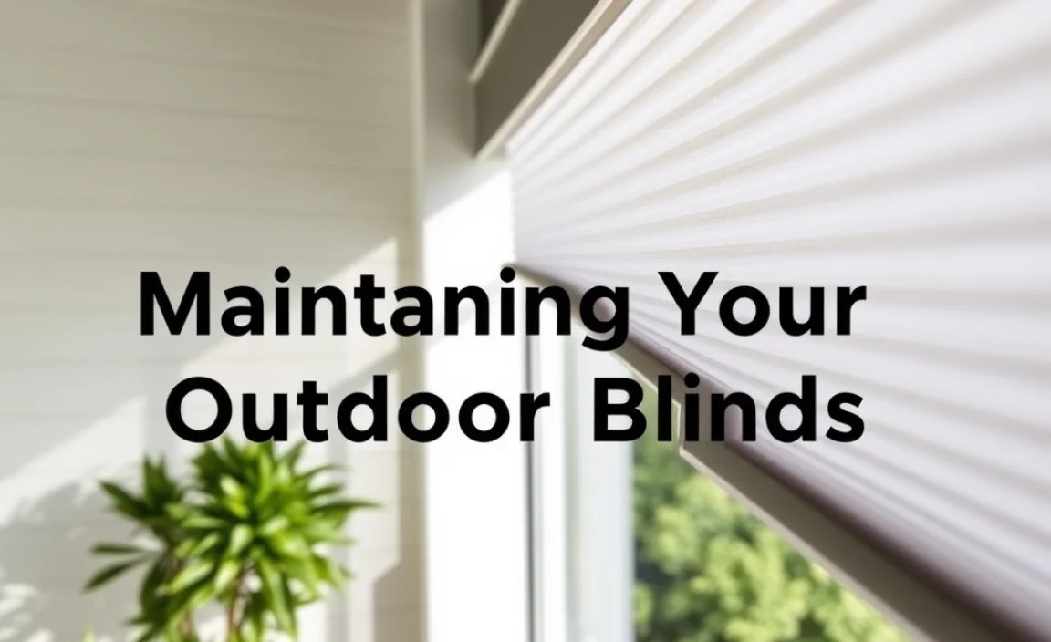 Maintaining Your Outdoor Blinds