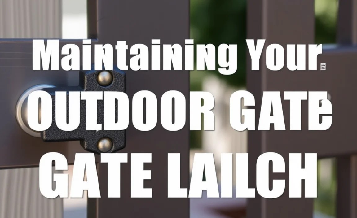 Maintaining Your Outdoor Gate Latch