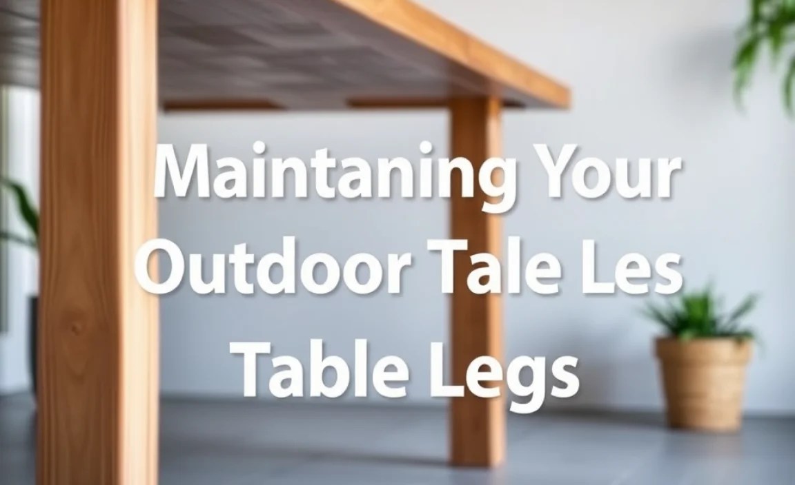 Maintaining Your Outdoor Table Legs