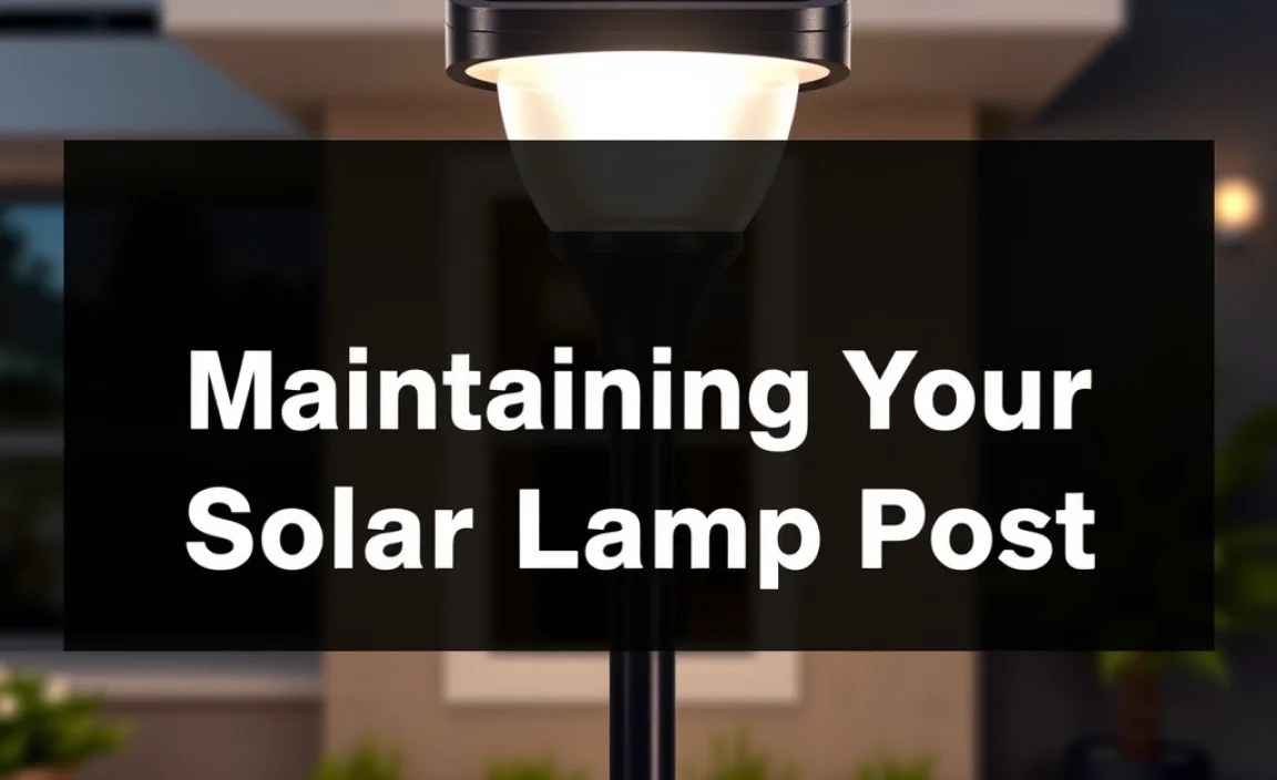 Maintaining Your Solar Lamp Post