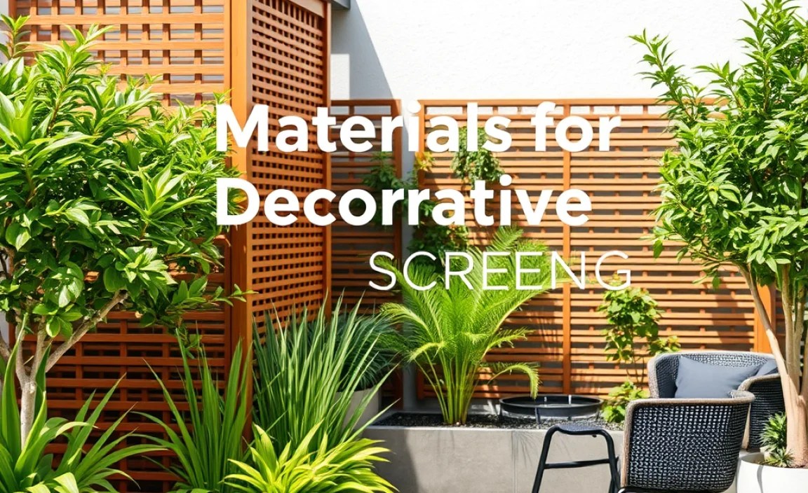 Materials for Decorative Screening
