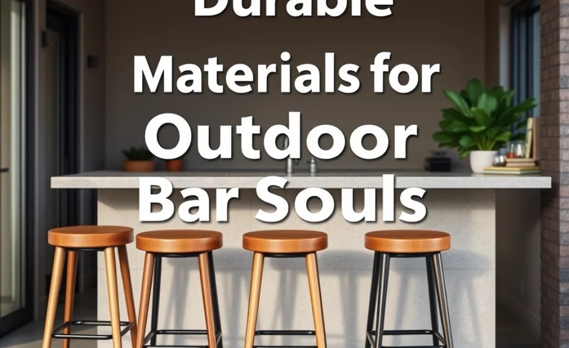 Materials for Durable Outdoor Bar Stools