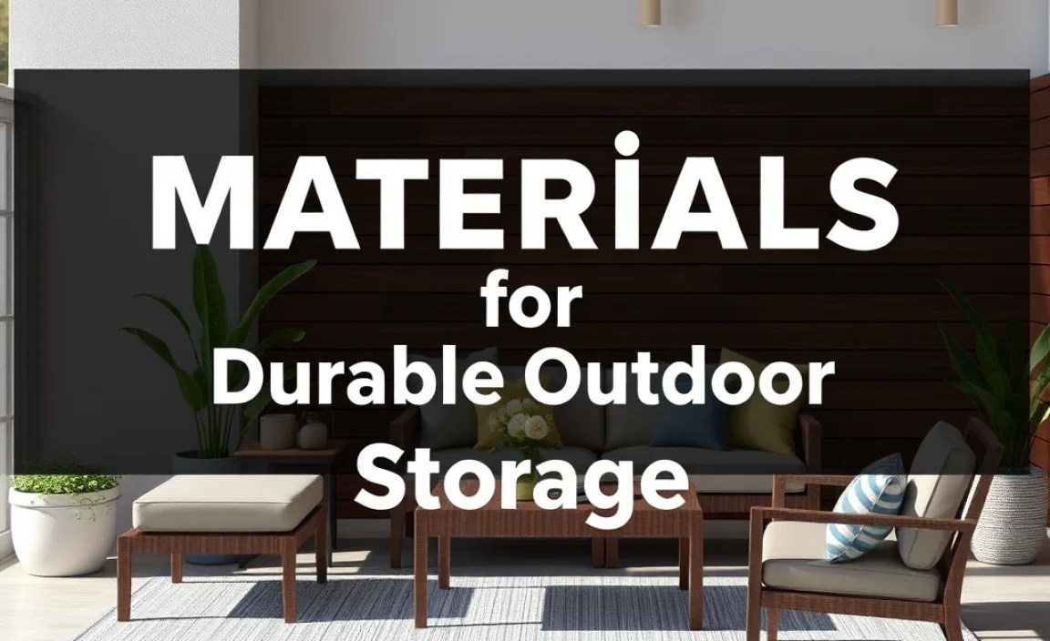 Materials for Durable Outdoor Storage