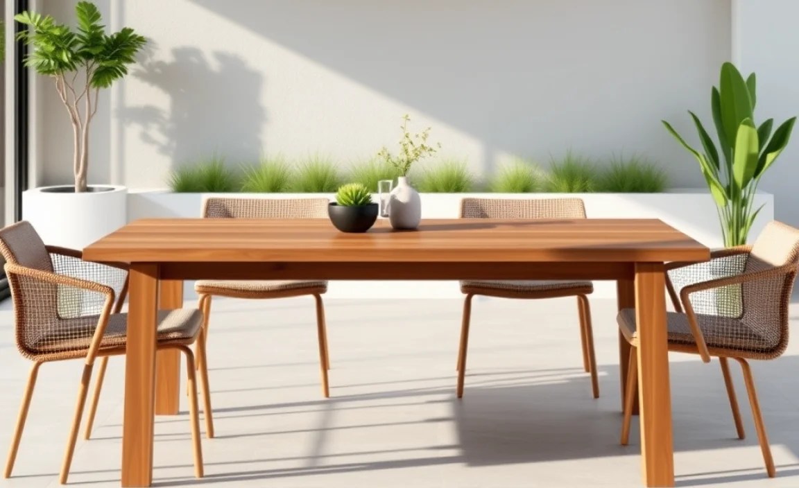 Materials for Rectangle Outdoor Dining Tables