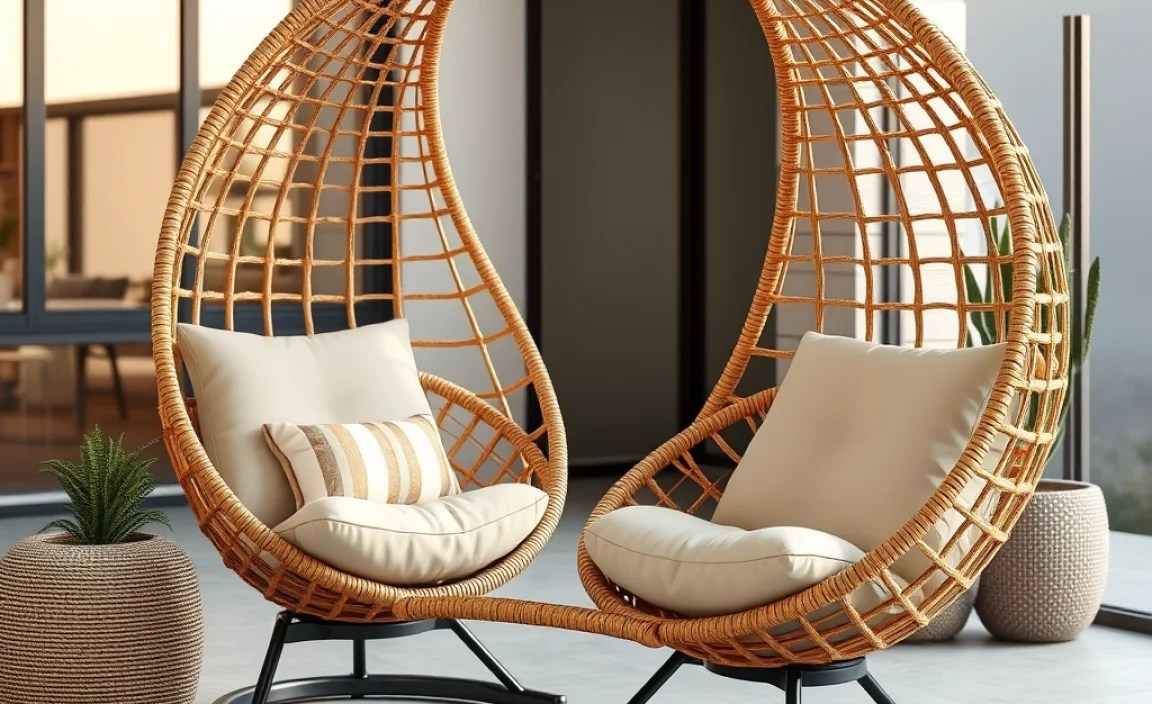 outdoor egg chair two