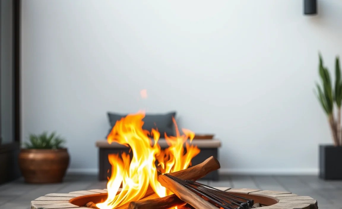 outdoor fire pit for cooking