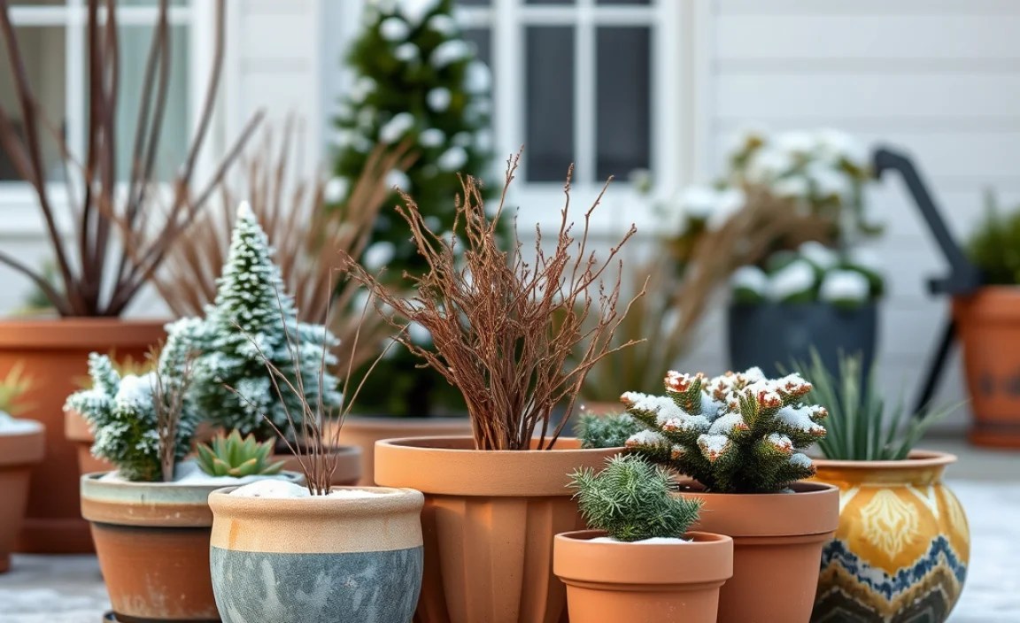 outdoor pots for winter