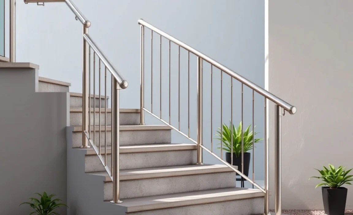 outdoor railing for concrete steps