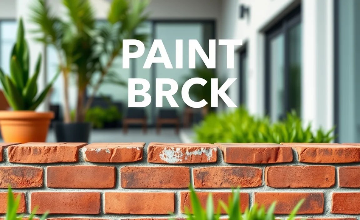 paint bricks outdoor